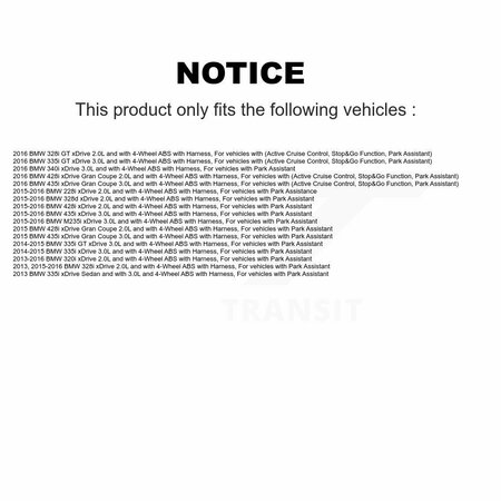 Transit Auto Front Wheel Hub Bearing Sensor Kit For BMW 328i xDrive 320i 335i 428i Gran Coupe GT 228i K7S-100036